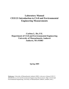 Laboratory Manual CEE121 Introduction to Civil and Environmental