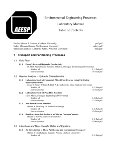 Environmental Engineering Processes Laboratory Manual Table of