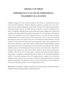 Performance analysis of 3-dimensional fingerprint scan system