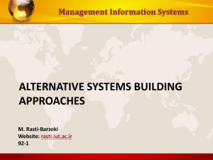 ALTERNATIVE SYSTEMS BUILDING APPROACHES