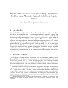 Beyond Normal Accidents and High Reliability