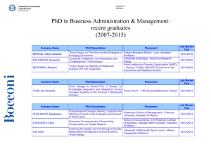 PhD in Business Administration & Management