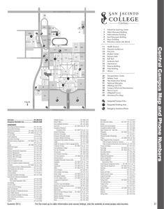 Central Campus Map and Phone Numbers