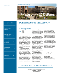 Philosophy @ DePaul - College of Liberal Arts and Social Sciences