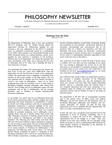philosophy newsletter