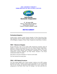 meeting summary - APEC Architect