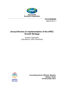 Annual Review on Implementation of the APEC Growth Strategy