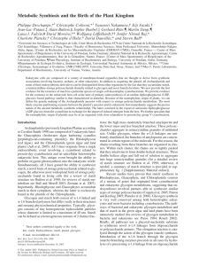 Metabolic Symbiosis and the Birth of the Plant Kingdom