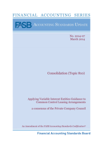 Consolidation (Topic 810) - FASB Accounting Standards Codification