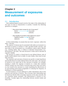 Measurement of exposures and outcomes