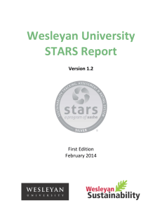 2014 STARS Report - Wesleyan University