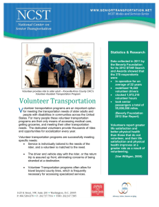 Volunteer Transportation Programs - National Association of Area