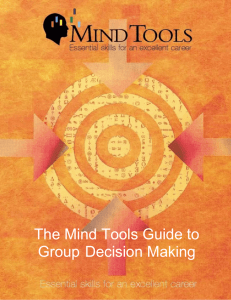 The Mind Tools Guide to Group Decision Making
