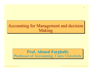 Accounting for Management and decision Making Accounting for