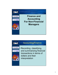 Finance and Accounting For Non