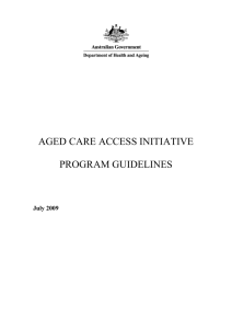 aged care access initiative program guidelines