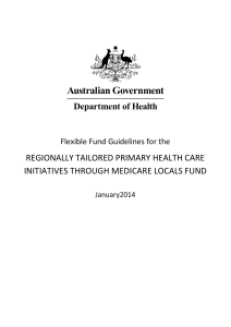 regionally tailored primary health care initiatives through medicare