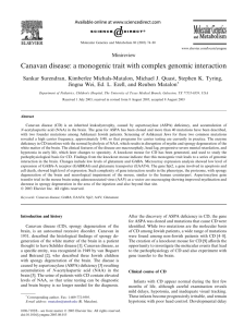 Canavan disease: a monogenic trait with complex genomic interaction
