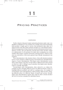 Pricing Practices