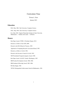 Curriculum Vitae - Brown University Department of Computer Science