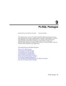 PL/SQL Packages