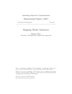 Mapping Media Assistance - University of Pennsylvania