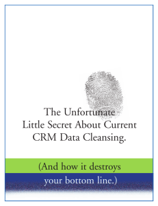 The Unfortunate Secret about Data Cleansing
