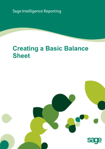 Creating a Basic Balance Sheet