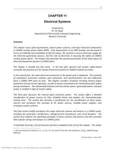 Chapter 11 Electrical Systems - Bill Garland's Nuclear Engineering