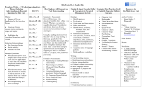 Curriculum Map for Thematically-Linked Multi-Genre Unit on