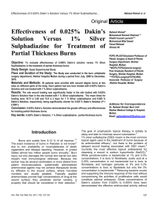 Effectiveness of 0.025% Dakin's Solution Versus 1% Silver