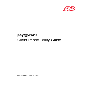 pay@work Client Import Utility Guide