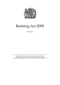 Banking Act 2009 - Legislation.gov.uk