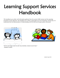 Learning Support Services Handbook