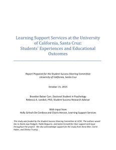 Learning Support Services at the University of California, Santa Cruz