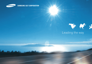 Leading the way - Samsung C&T America, Inc.