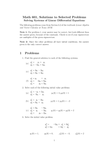 Math 601, Solutions to Selected Problems 1 Problems
