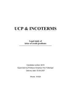 UCP & INCOTERMS