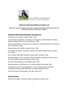 California Naturalist Suggested Supplemental Reading