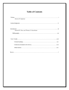 Table of Contents - The Rockefeller Archive Center