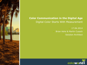 Color Communication in the Digital Age Digital Color Starts
