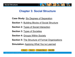 Chapter 3: Social Structure
