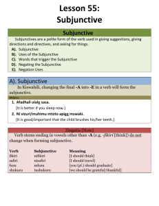 Lesson 55: Subjunctive
