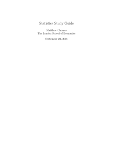 Statistics Study Guide