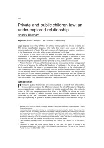 Private and public children law: an under