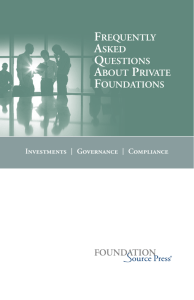 frequently asked questions about private foundations