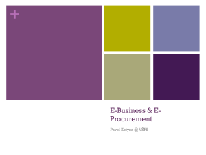 E-Business & E- Procurement