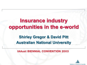 Insurance industry opportunities in the e-world