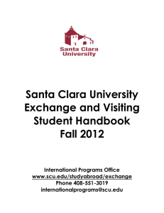 Santa Clara University Exchange and Visiting Student