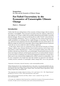 Fat-Tailed Uncertainty in the Economics of Catastrophic Climate